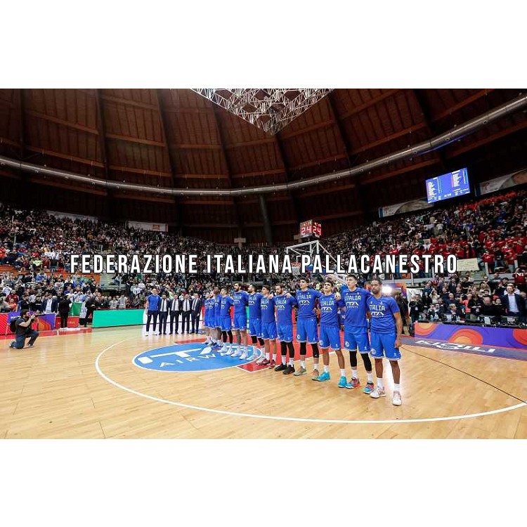 Inno Nazionale Pallacanestro Maschile Senior Federazione Italiana Pallacanestro 2023 Italia Italy - Ucraina Ukraine Fiba World Cup Qualifiers Livorno, 23/02/2023 Foto MarcoBrondi // CIAMILLO-CASTORIA