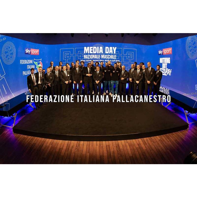Media day @ SKY Federazione Italiana Pallacanestro 2019 FIP 2019 Nazionale Maschile Senior Media Day @ Sky Milano, 23/07/2019 Foto MarcoBrondi // CIAMILLO-CASTORIA