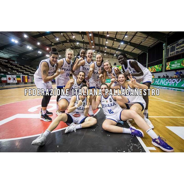 Italia Italy team esultanza Nazionale Italiana Femminile Under 19 - Mondiale 2021 2021 FIBA U19 Women’s Basketball World Cup Italia Brasile - Italy Brazil Piazzamento 9 - 16 - Classification 9 - 16 FIP FIBA 2021 Debrecen, 13/08/2021 Foto FIBA